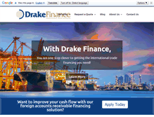 Tablet Screenshot of drakefinance.com